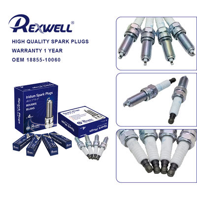 4PC Spark Plugs 3479 LZKR6B-10E 18855-10060 Compatible with for Korean Car Hyundai Accent Elantra Kia Rio Soul 1.6L
