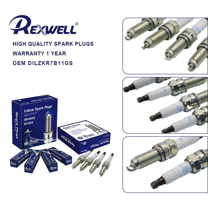 12290-R1A-A01 267700-7580 DILZKR7B11GS Car Universal Dual Iridium Spark Plugs For HONDA CIVIC Spare Parts